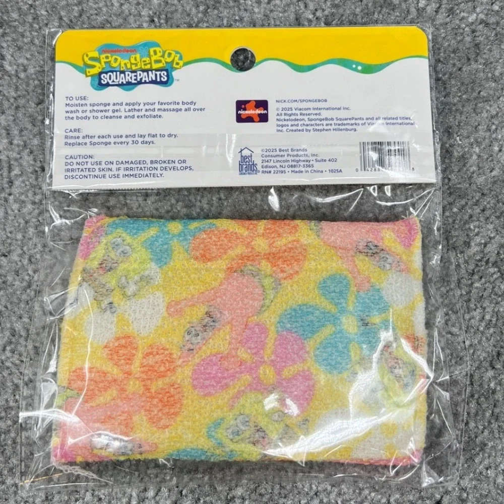 Nickelodeon SpongeBob SquarePants Bath Set 3 Piece Hair Towel Bath Bomb‎ Sponge